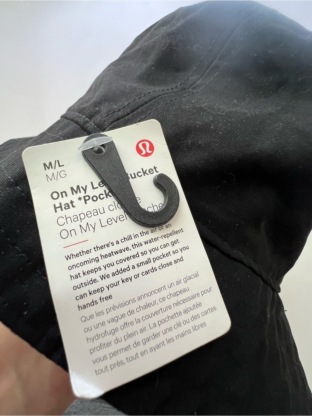 NWT lululemon athletica Black Bucket Hat with